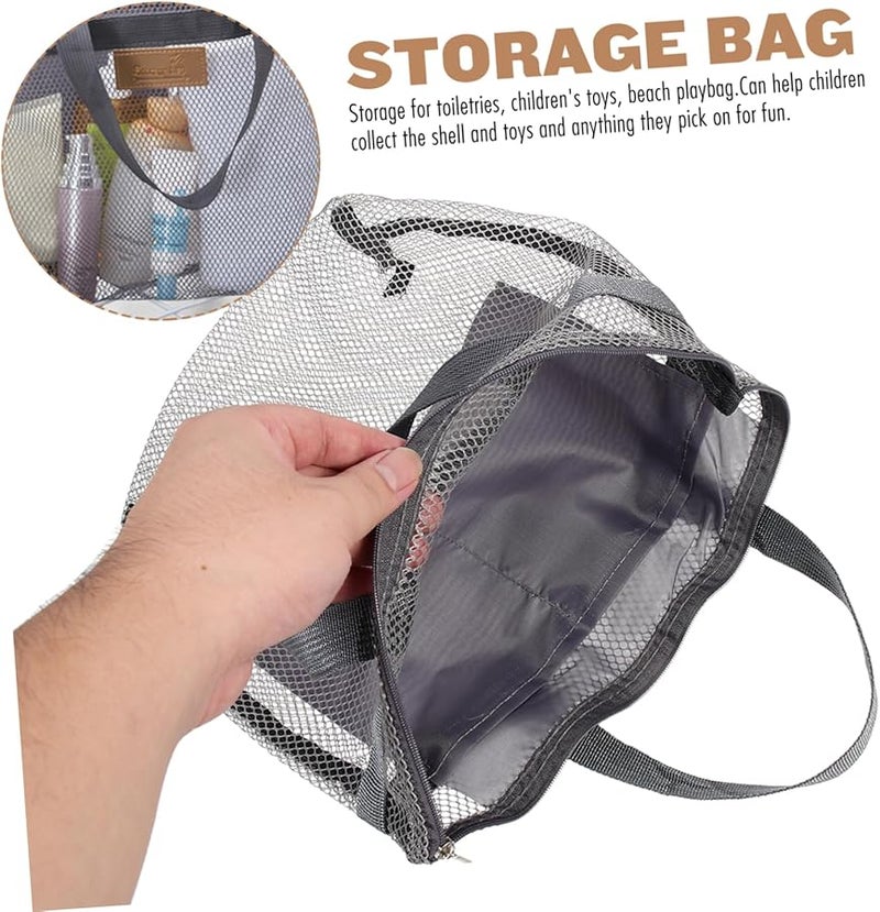 2Pcs Quick Dry Nylon Mesh Toiletry Bags Portable Foldable Travel Cosmetic Organizer - Image 4
